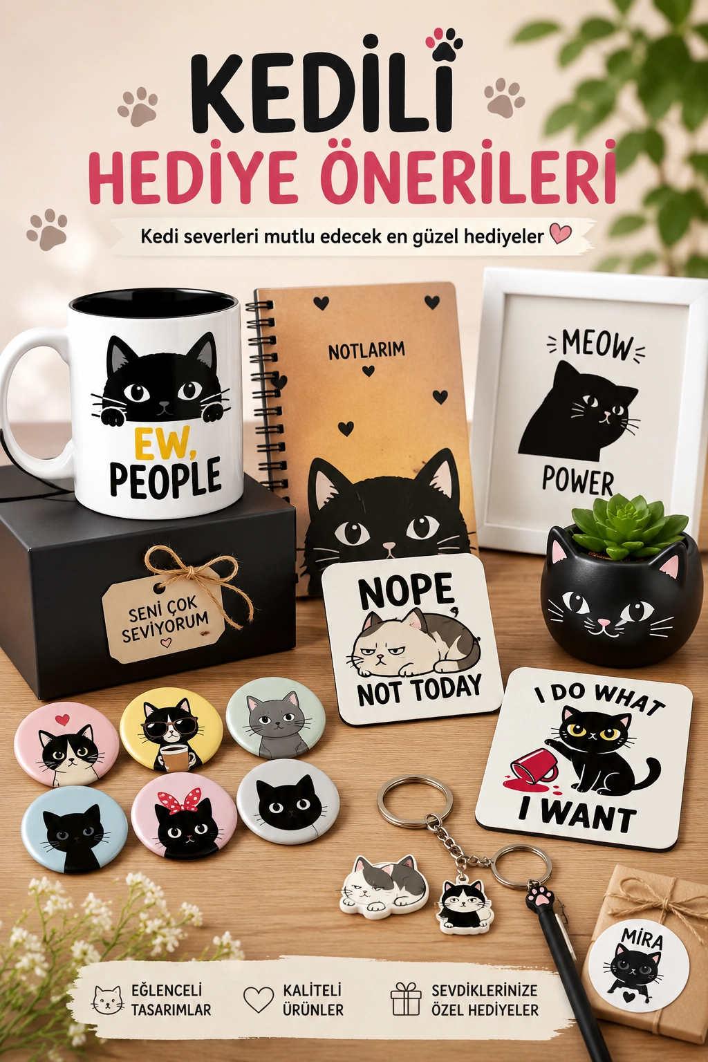 Kedili Hediye Önerileri: Kedi Severleri Mutlu Edecek En Güzel Hediyeler
