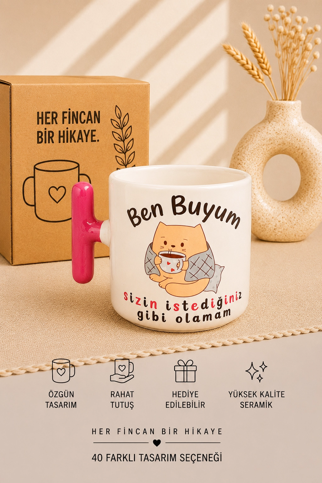 Kedili Kupa ile Esprili kedili esyalar